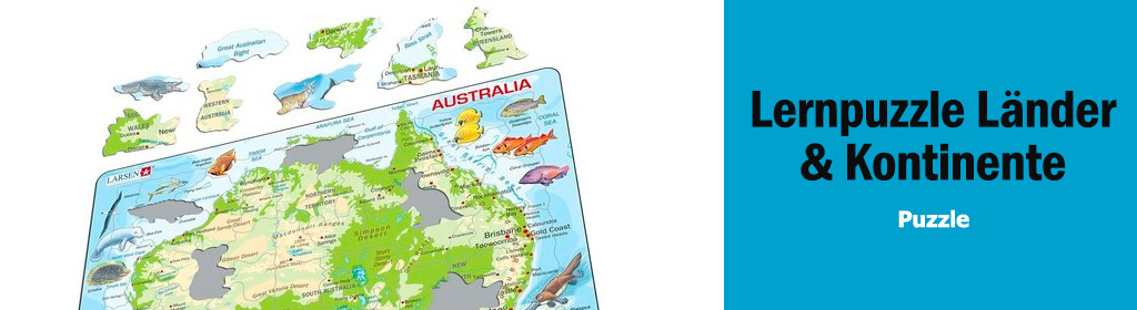 Lernpuzzle L�nder & Kontinente Banner