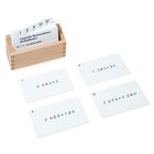 Kasten mit Aufgabenkarten f�r den liegenden Rechenrahmen