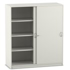 Flexeo�  Schiebet�renschrank, Mittelwand, Dekor wei� mit 8 F�chern, HxBxT 143,9 x 126,4 x 48 cm