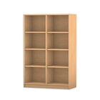 Flexeo Mittelhohes Regal mit 8 F�chern, Dekor Buche hell, 38 cm tief