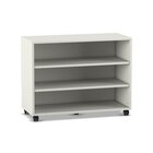 Flexeo� Regal wei�, BxHxT 94,8 x 72,8 x 40,8 cm, 3 F�cher, Rollen