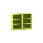 Flexeo� Regal, apfelgr�n, 2 Reihen, 6 F�cher, HxBxT: 99,1 x 126,4 x 48 cm