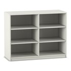 Flexeo Regal weiss, 2 Reihen, 6 F�cher, HxBxT: 99,1 x 126,4 x 38 cm