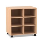 Flexeo� Regal PRO, 2 Reihen, 6 F�cher, Breite 73,1 cm, Buche hell, Sockelleiste