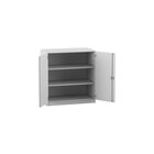 Flexeo Unterschrank, Dekor wei�, 3 F�cher, HxBxT: 99,1x94,4x40 cm, Bogengriff mit Schloss