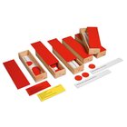 Jagen nach dem Pr�dikat, Satzstreifen mit Texten in 6 Holzk�sten