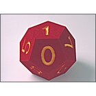 Zahlenw�rfel gro� 0-10, 22 cm, rot