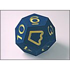 Zahlenw�rfel gro� 0-10, 22 cm, blau