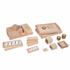 Goldenes Perlenmaterial mit Kartens�tzen: Lose Perlen, Glas