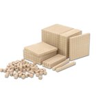 Dienes 121 Teile aus ReWOOD� mit Tausenderw�rfel, Set I natur