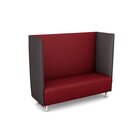 Akustiko Berlin B1 CME (schwer entflammbar), Schallschutzsofa Anthrazit, Farbe Sitzfl�che Bordeaux 033124