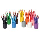 Set mit 11 farbigen Stiftehaltern (leer), ab 2 Jahre