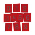 Sandpapierziffern auf Holztafeln, 10 St�ck, 3-8 Jahre