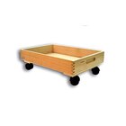 Kasten mit Fahrgestell f�r Uhl-Grundk�sten, leer, Buche natur