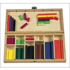 Cuisenaire-St�be farbig, 100 St�ck im Holzkasten