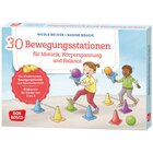 30 Bewegungsstationen f�r Motorik, K�rperspannung und Balance, Bildkarten f�r Kinder von 3 bis 8