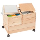 Erlebnisbauwagen, Baustein-K�sten inkl. Fahrgestell, 426 Teile, ab 3 Jahre