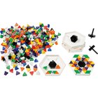 Prismo Kreisel 500 Dreiecke mit Kreiselrahmen inkl. Glitzer-Steinen 5er-Set durchgef�rbt