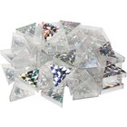 Kleinkinder-Riesen-Prismo Dreiecke 100 St�ck Glitzer Gold und Silber transparent