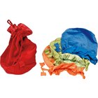 Samtbeutel-Set gro�, bunt, 4 St�ck - rot, blau, gr�n, orange