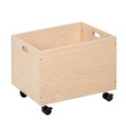 Aufbewahrungsbox gro� aus Holz, 39 x 46 x 38 cm, mit Rollen