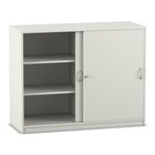 Flexeo�  Schiebet�renschrank, Dekor wei� mit 6 F�chern, HxBxT 99,1 x 126,4 x 48 cm