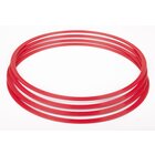 Gymnastik-Reifen, Flachreifen 76 cm rot (4 St�ck)