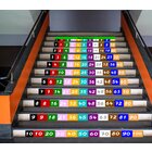 Treppen-XXL Sticker Kleine 1x1 in Montessorifarben, 120 x 10 cm