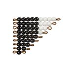 Schwarz-wei�e Perlentreppen ein Satz, lose Perlen Kunststoff