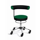Sanus Gesundheitsstuhl 46-54 cm, Kunstleder gr�n/schwarz, mit B�rorollen