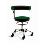 Sanus Gesundheitsstuhl 46-54 cm mit h�henverstellbarer Lehne, Stoff gr�n/schwarz, mit Rollstopp