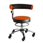 Sanus�-Gesundheitsstuhl 42-51 cm mit h�henverstellbarer Lehne, Kunstleder orange/schwarz, mit B�rorollen