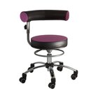 Sanus�-Gesundheitsstuhl 42-51 cm mit h�henverstellbarer Lehne, Kunstleder lila/schwarz, mit B�rorollen