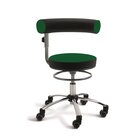 Sanus�-Gesundheitsstuhl 42-51 cm mit h�henverstellbarer Lehne, Stoff gr�n/schwarz, mit B�rorollen