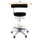 Sanus-Hochstuhl, Sitzh�he 63-89 cm, Stoff schwarz, Lehne fest, Gleiter