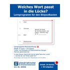 St�pselkarten 'Welches Wort passt in die L�cke?'