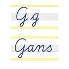 Whiteboard-Demo-Schreibzeile, Mittelzeile grau hinterlegt