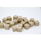 Holzw�rfel aus ReWOOD� 2x2x2cm, 150 St�ck im Baumwollbeutel