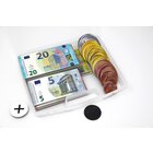 Rechengeld Euro, magnetisch, aus MAG-Pap� in Kunststoffbox
