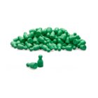 Satz aus 100 Spielfiguren in gr�n, verpackt im Karton.