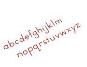 Bewegliches Alphabet, klein, Druckschrift rot, ab 6 Jahre