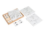 Kontrollkarten f�r die Botanischen Puzzles, im Holzkasten mit Deckel