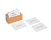 Kasten mit Aufgabenkarten f�r das Bankspiel