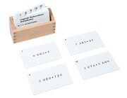 Kasten mit Aufgabenkarten f�r den liegenden Rechenrahmen