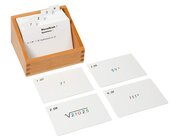 Kasten mit Aufgabenkarten f�r das Wurzelbrett 1 (Quadrieren)