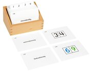 Kasten mit Aufgabenkarten f�r die Sequintafeln 10-99