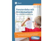 Fensterdeko mit Kreidemarkern f�r die Grundschule