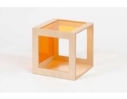 W�rfel mit Acrylglas gelb