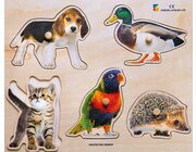 Holz-Puzzle Tier-Kollektiv mit gro�en Griffen, ab 2 Jahre