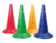 Funktionskegel 50 cm mit 12 L�chern blau